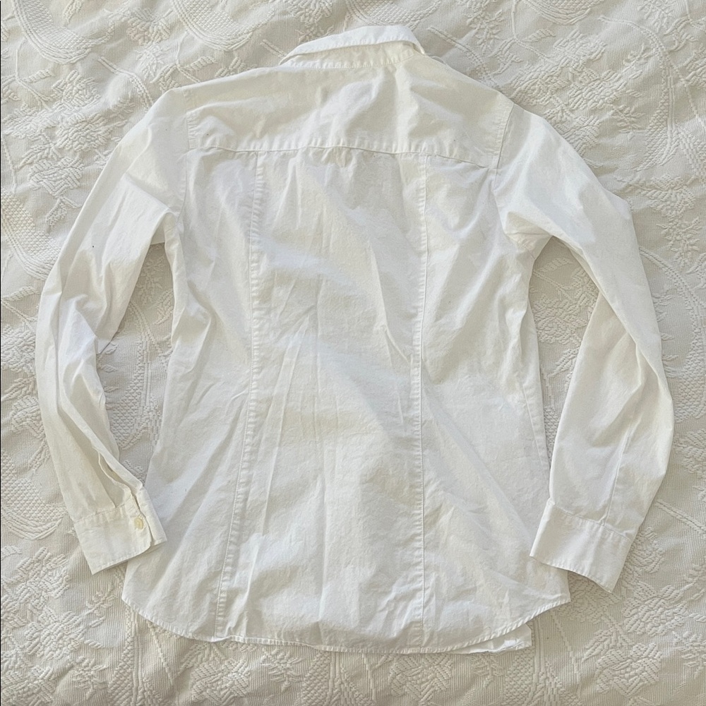 Ann Taylor Loft White button down shirt SP - Picture 3 of 3